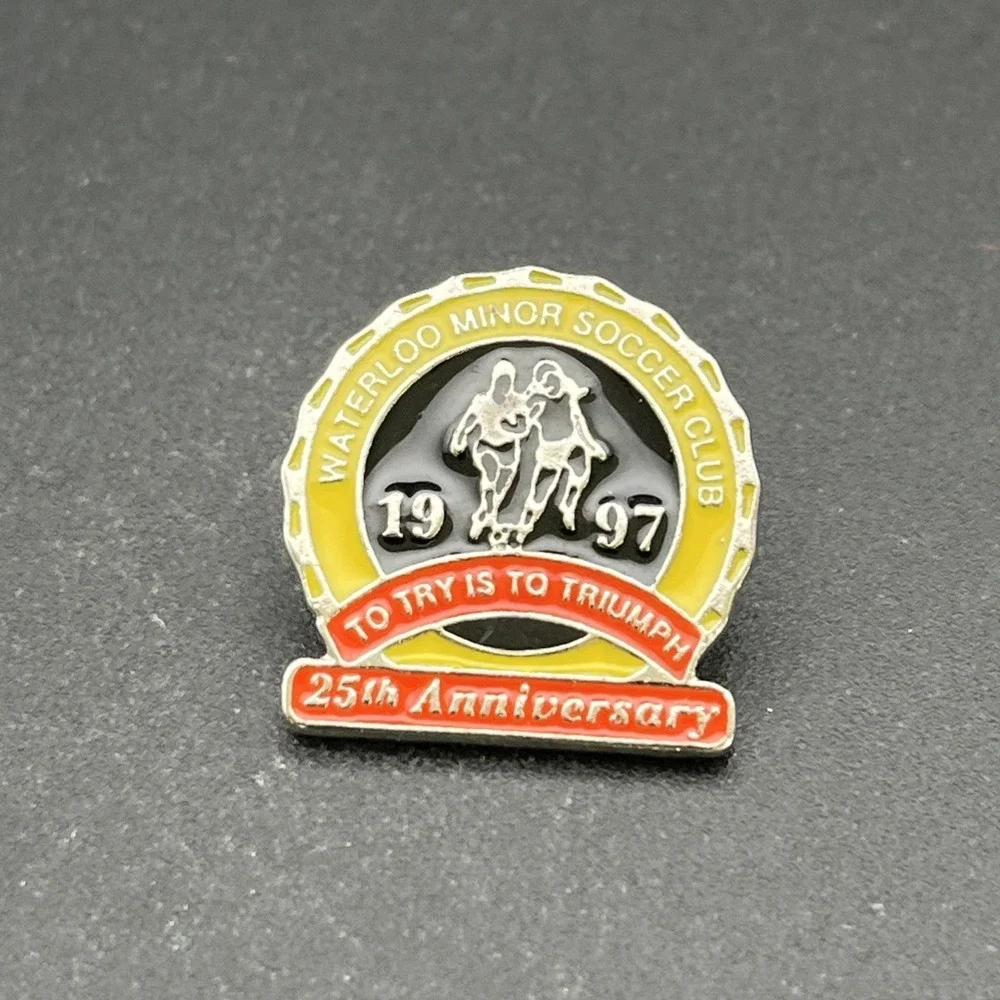Waterloo Minor‎ Soccer Club 25th Anniversary Lapel Hat Pin